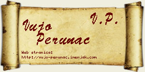 Vujo Perunac vizit kartica
